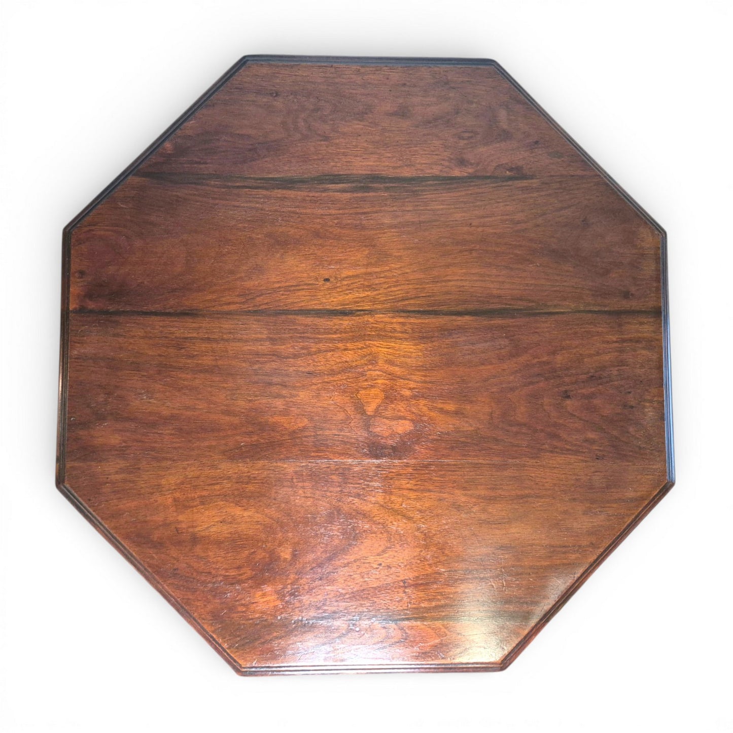 Antique Victorian Walnut Occasional Table | Octagonal Lamp Table with Turned Legs | c1880