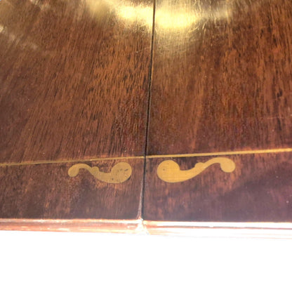 Antique Mahogany Extending Dining Table – Regency Pedestal, Twin Bases & Extension Leaf