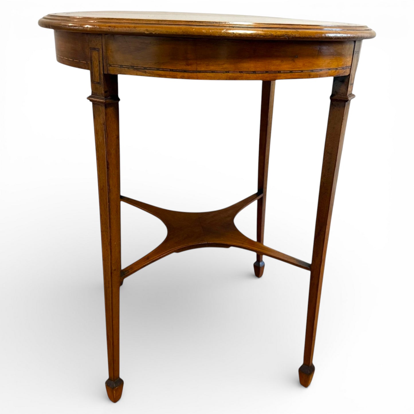Edwardian Inlaid Mahogany Occasional Table | English Antique