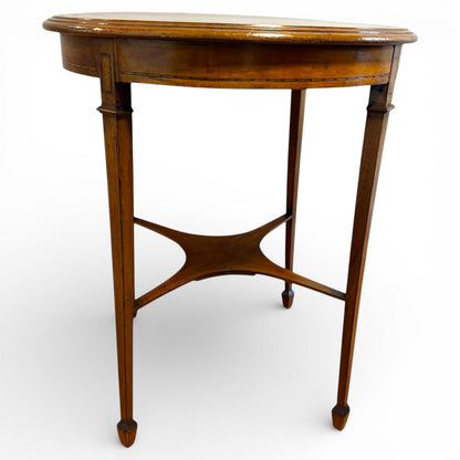 Edwardian Inlaid Mahogany Occasional Table | English Antique