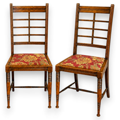 Pair of Antique Arts & Crafts Side Chairs c.1900