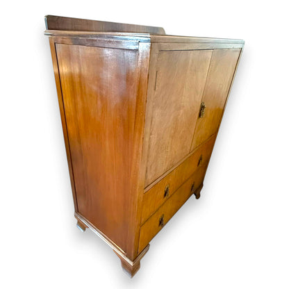 Wylie & Lochhead Figured Walnut Cupboard Chest – Glasgow