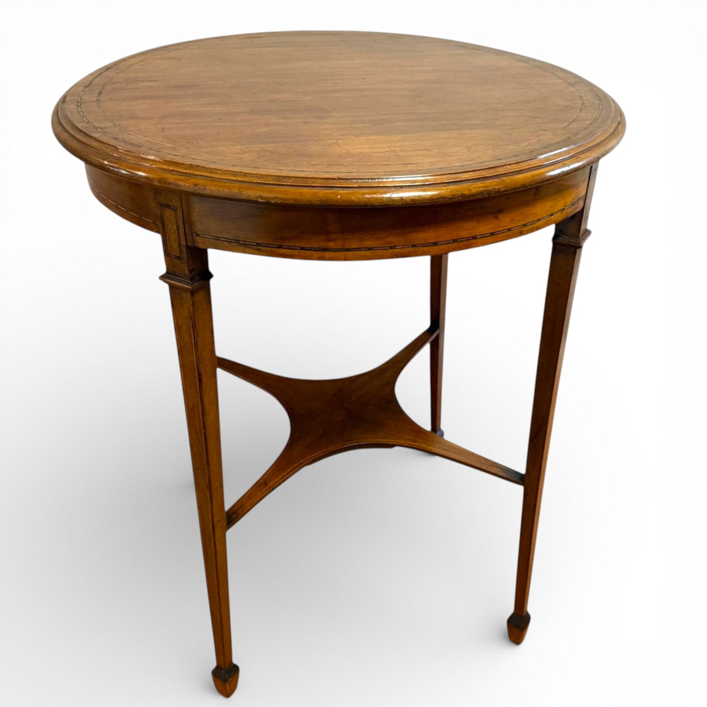 Edwardian Inlaid Mahogany Occasional Table | English Antique