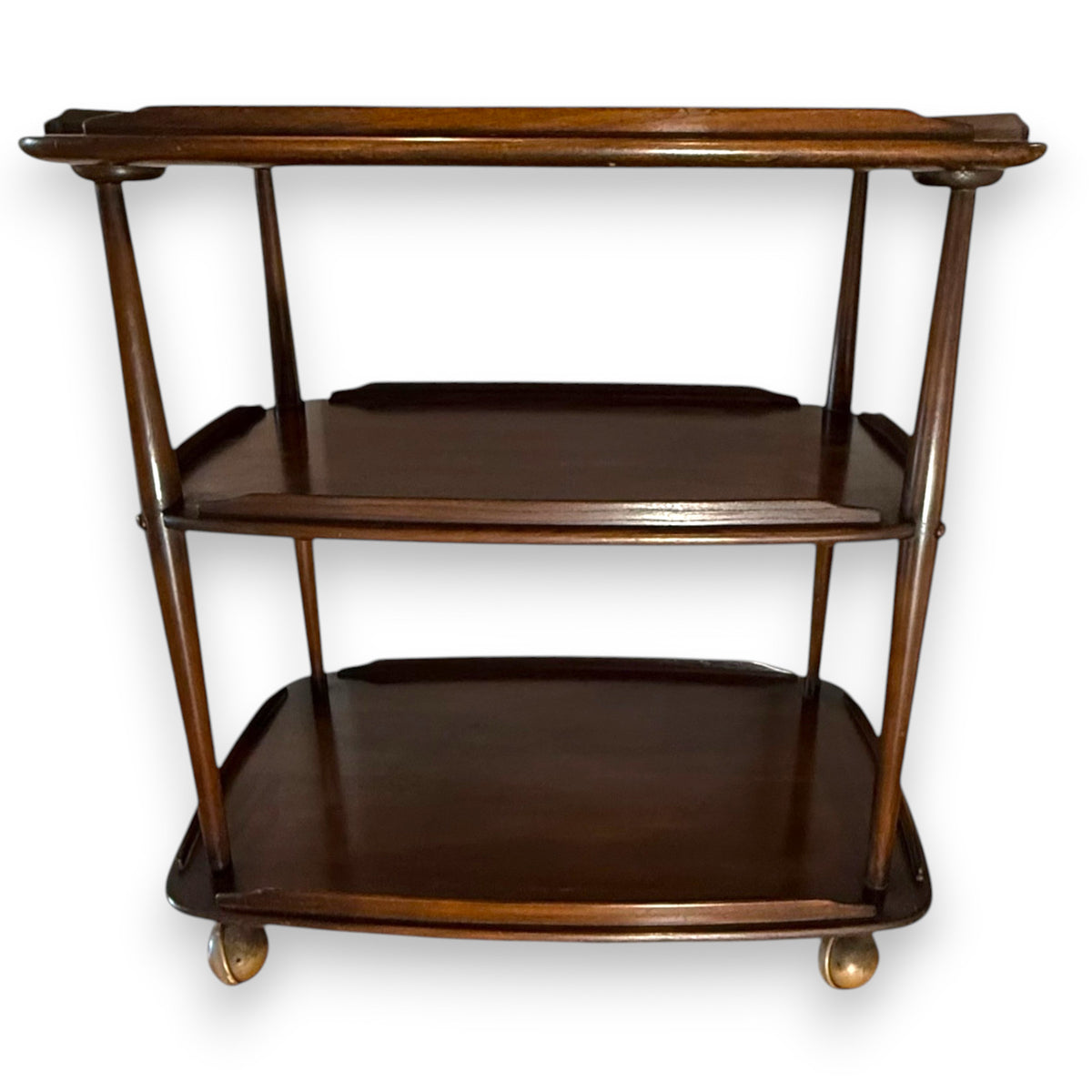Vintage Ercol Elm Hostess Trolley – Mid-Century Serving Cart