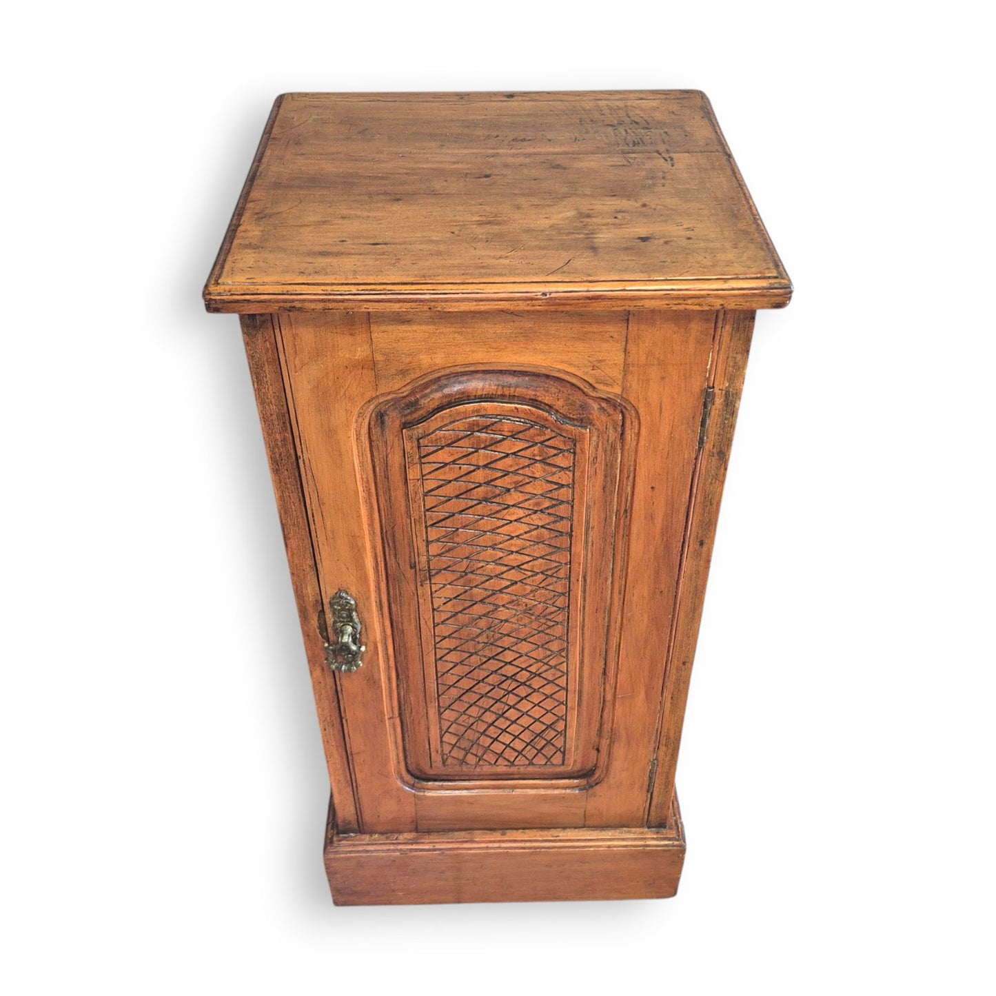 Antique French Provincial Mahogany Pot Cupboard c.1890–1910 | Rustic Bedside Cabinet