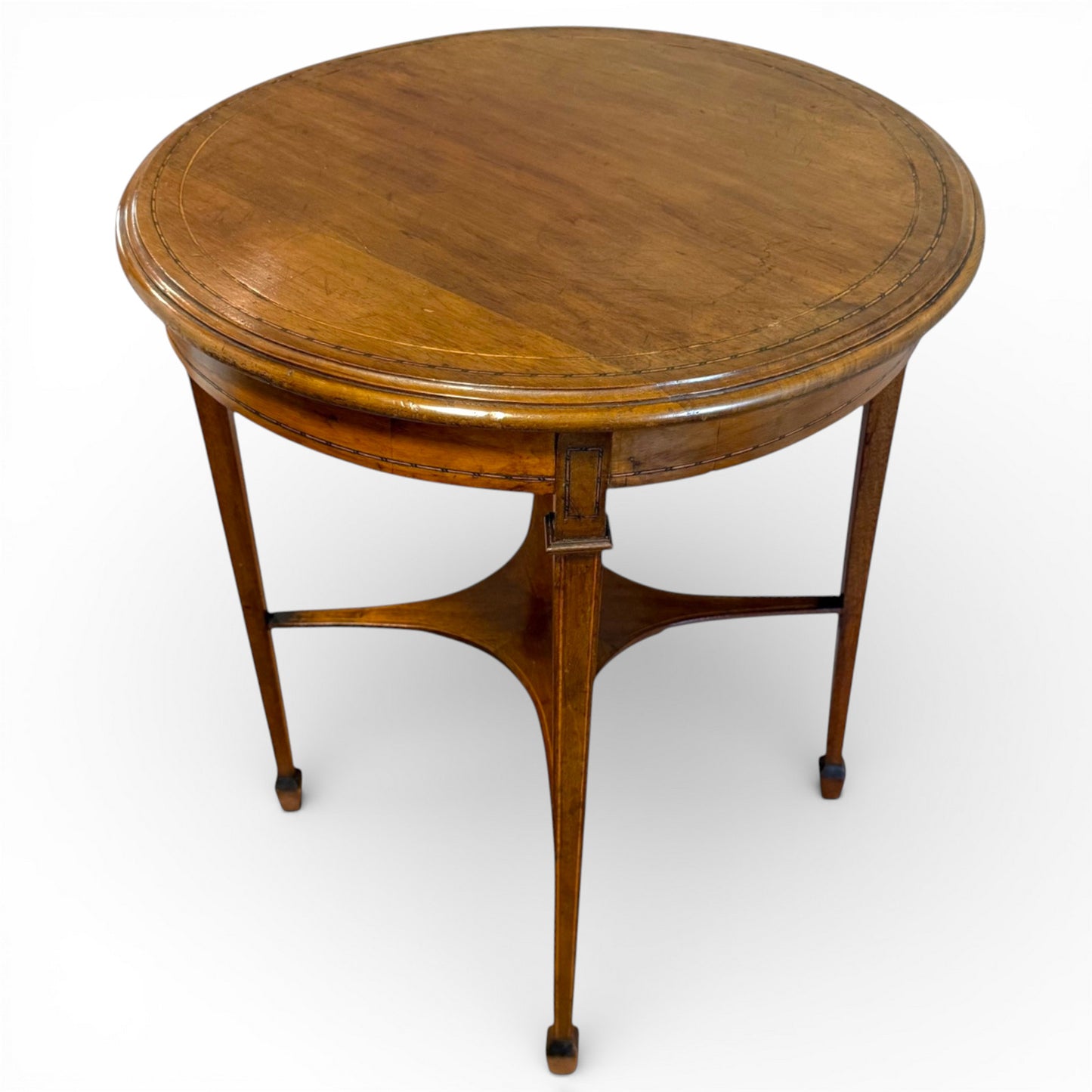 Edwardian Inlaid Mahogany Occasional Table | English Antique