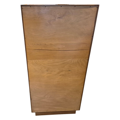 Vintage Mid-Century Teak Bookcase with Sliding Glass Doors