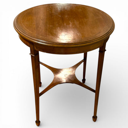 Edwardian Inlaid Mahogany Occasional Table | English Antique
