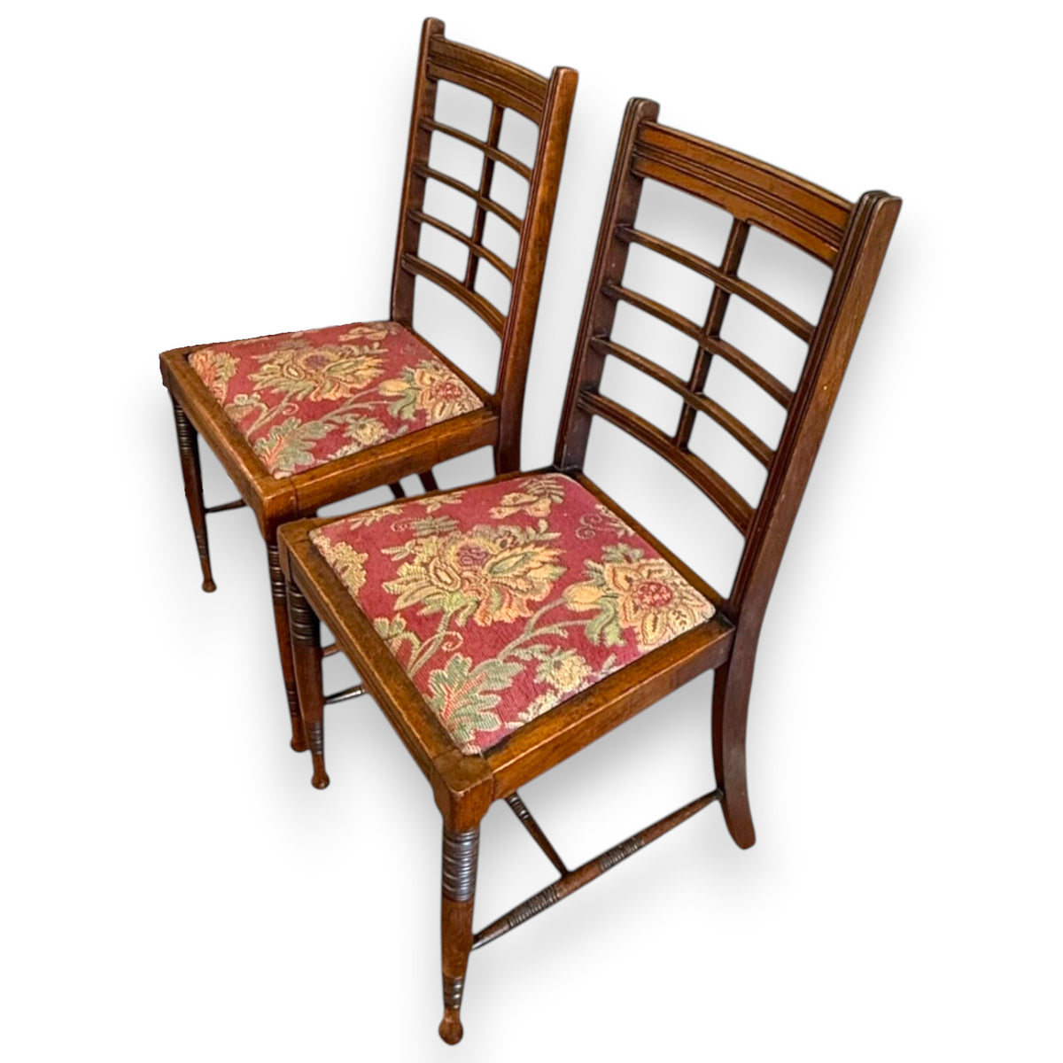 Pair of Antique Arts & Crafts Side Chairs c.1900