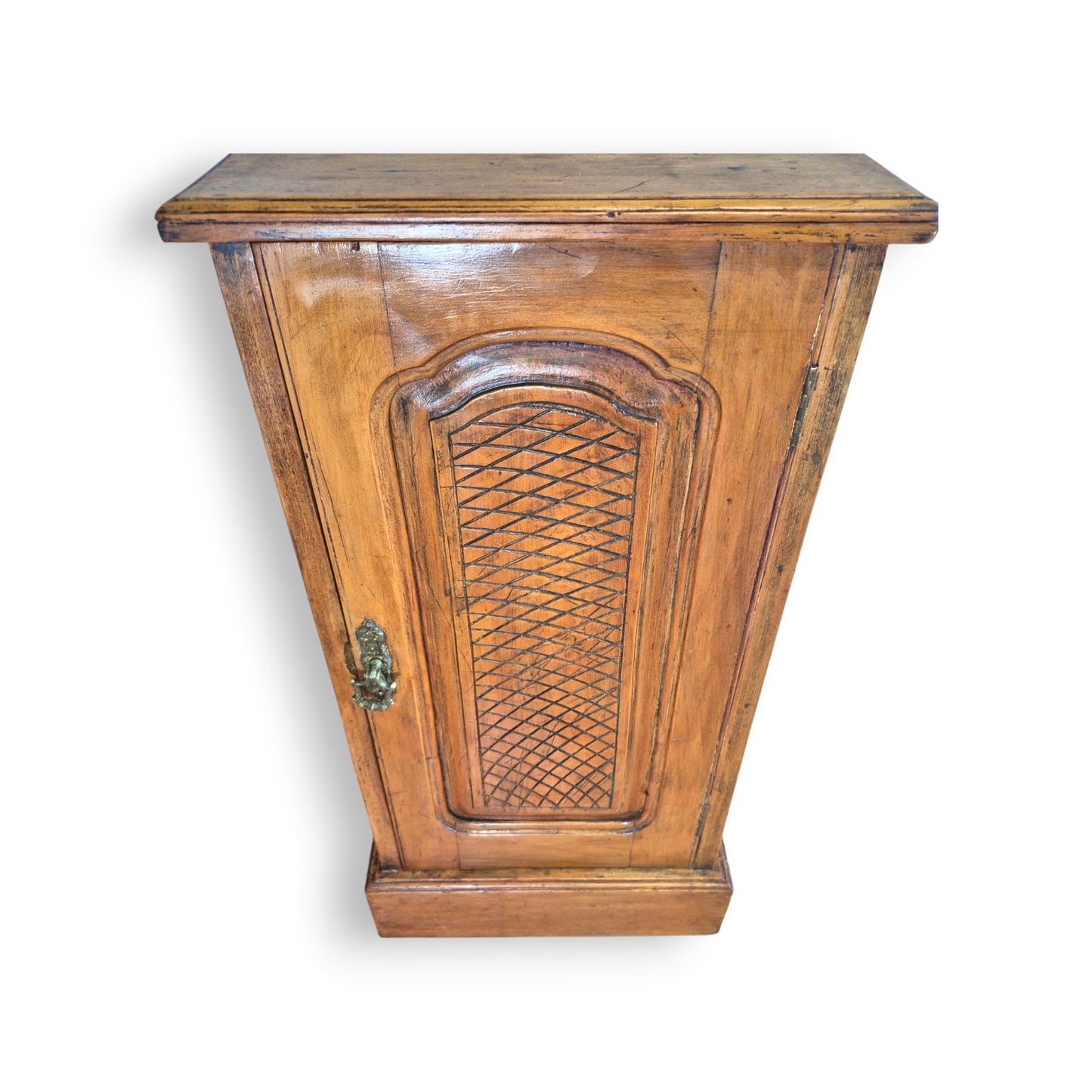 Antique French Provincial Mahogany Pot Cupboard c.1890–1910 | Rustic Bedside Cabinet