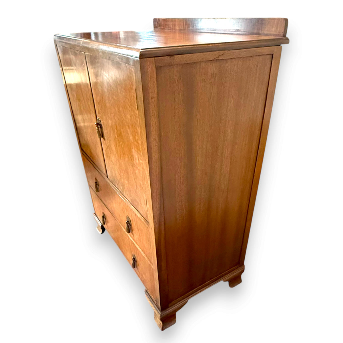 Wylie & Lochhead Figured Walnut Cupboard Chest – Glasgow