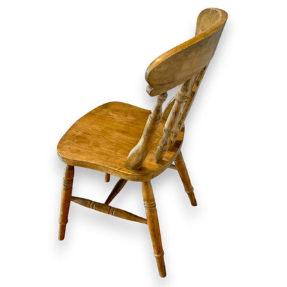 Vintage Fiddle Back Windsor Style Wooden Chair