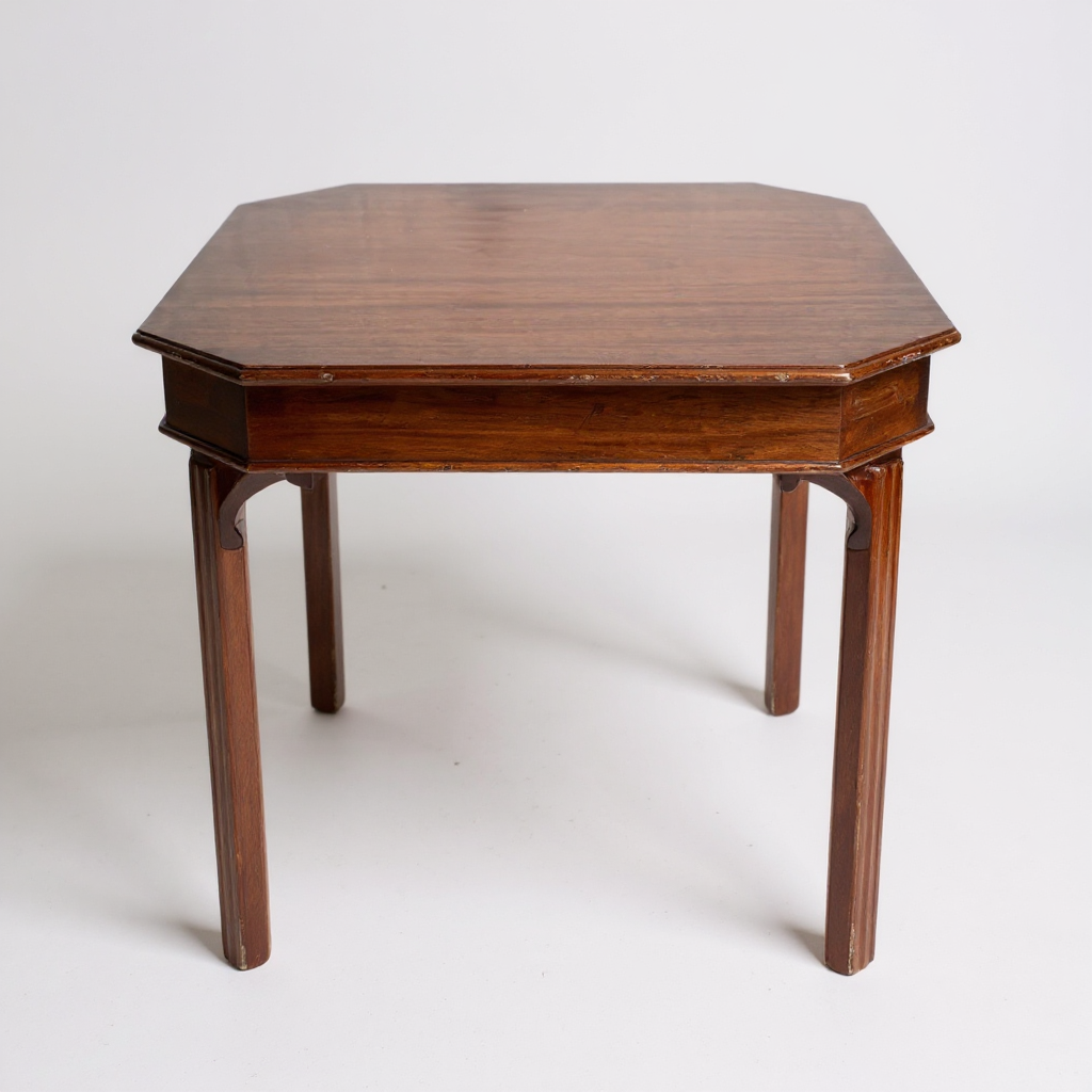 Vintage Mahogany Octagonal Coffee Table – Occasional Lamp Side Table