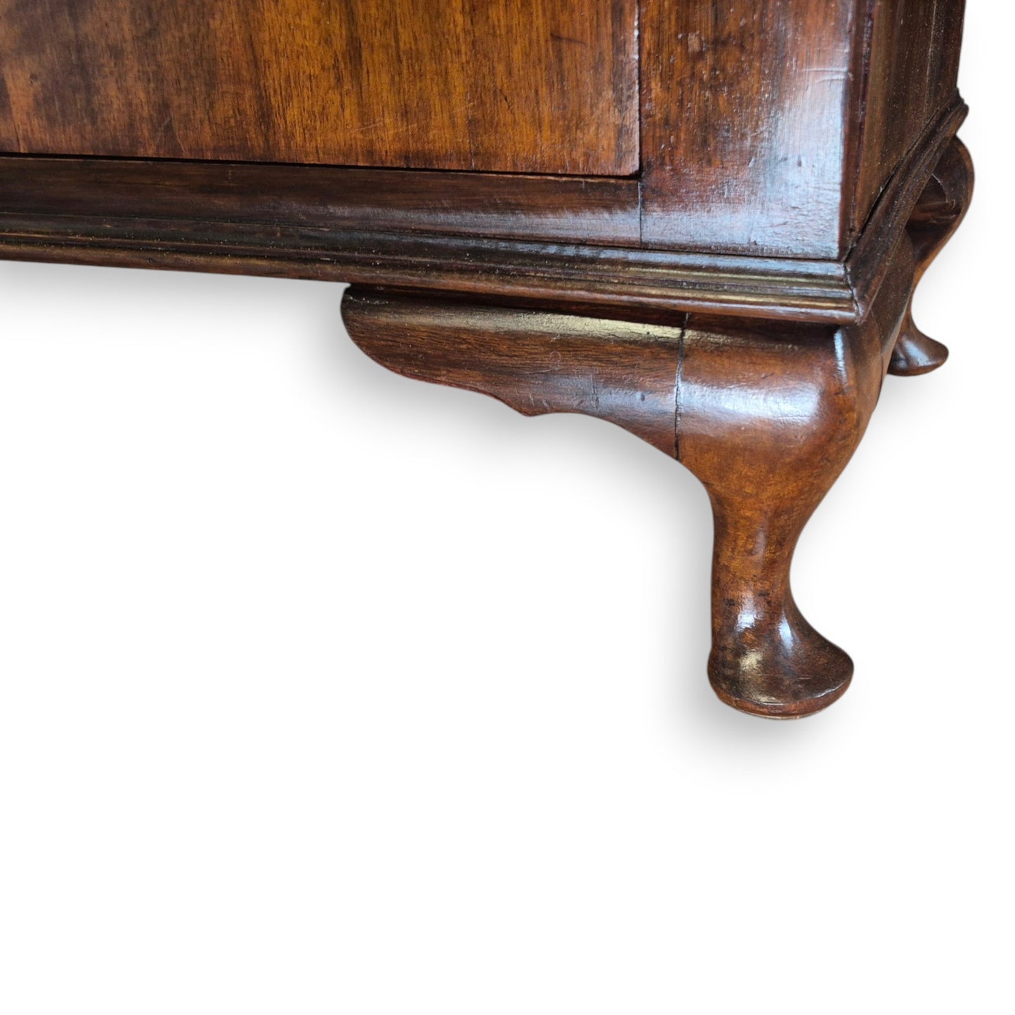 Art Deco Burr Walnut Triple Wardrobe with Original Bevelled Mirror – 1930s