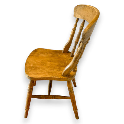 Vintage Fiddle Back Windsor Style Wooden Chair