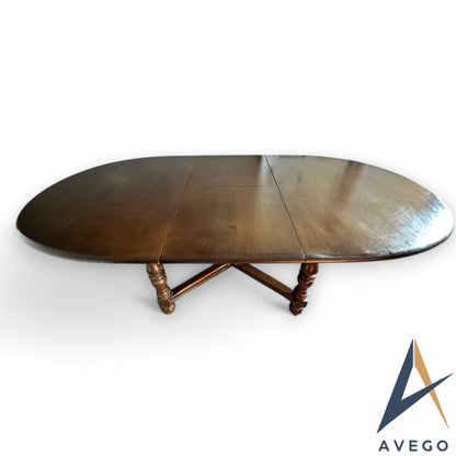 Large Vintage Ercol Draw Leaf Extending Dining Table 7ft