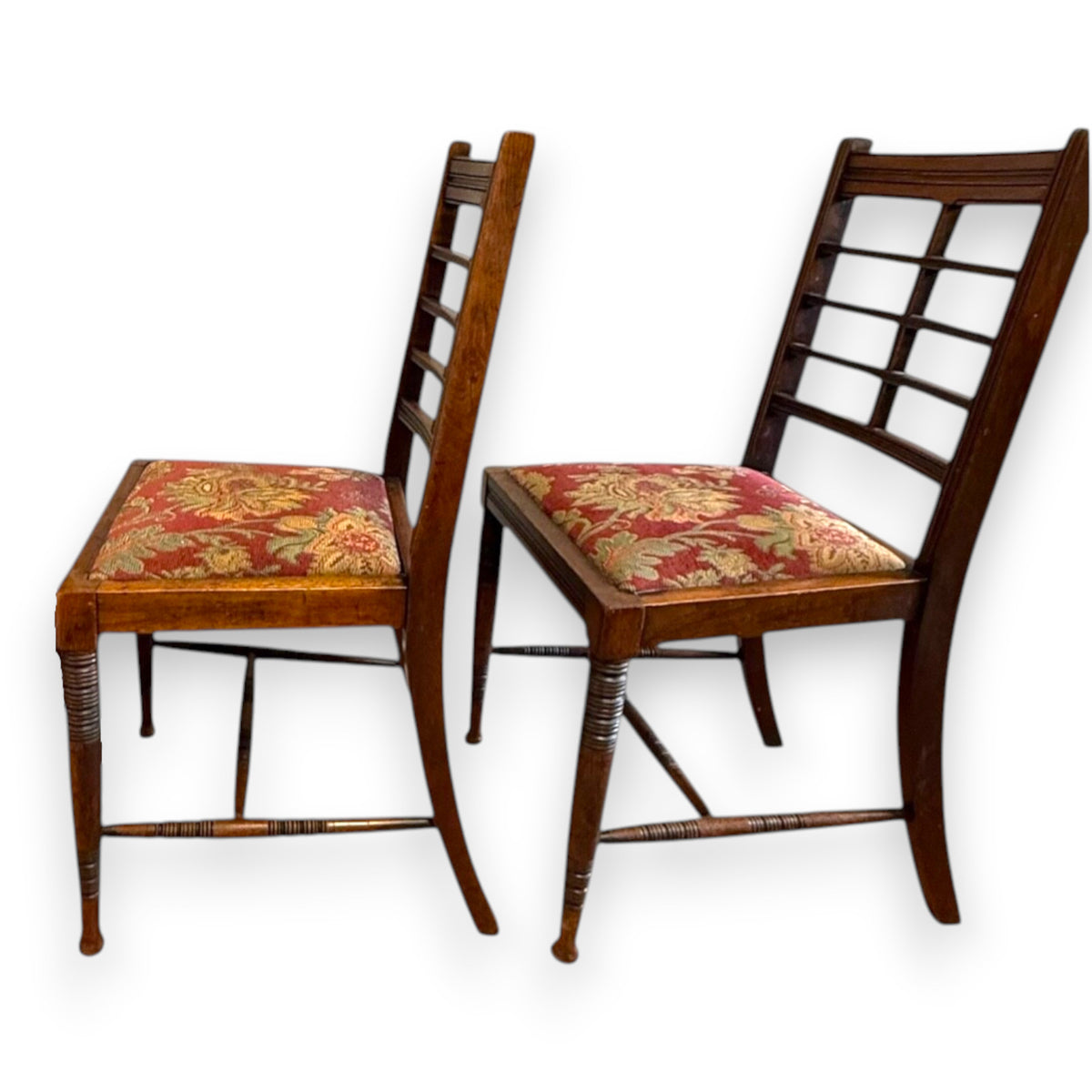 Pair of Antique Arts & Crafts Side Chairs c.1900