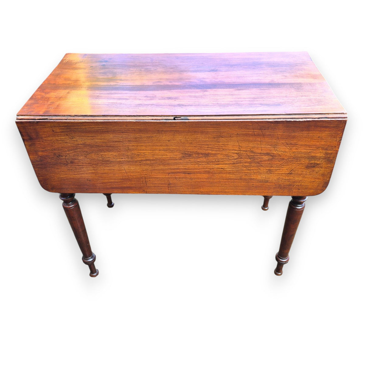Antique Mahogany Drop Leaf Pembroke Table with Drawer – 19th Century