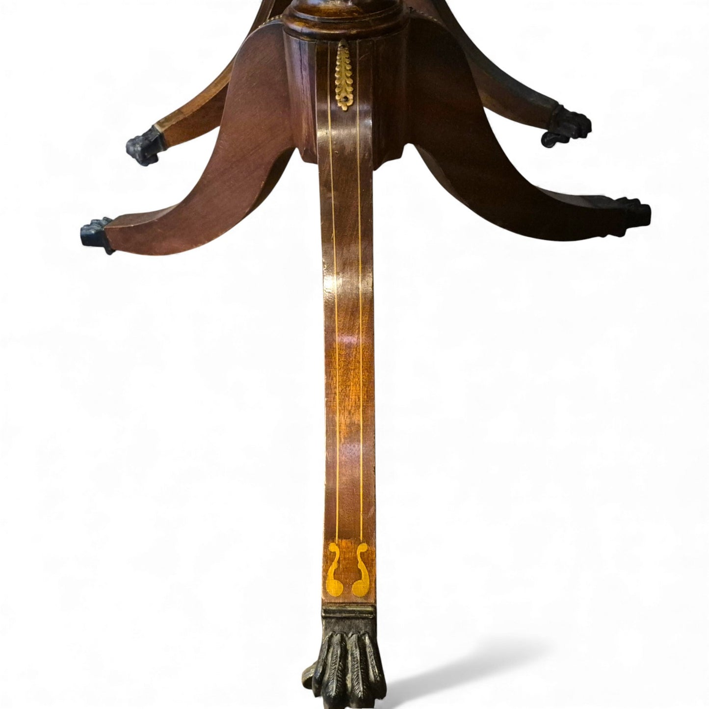 Antique Mahogany Extending Dining Table – Regency Pedestal, Twin Bases & Extension Leaf