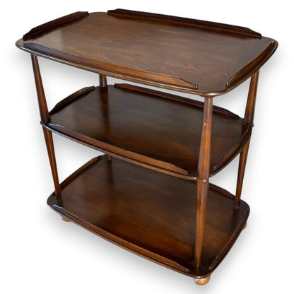 Vintage Ercol Elm Hostess Trolley – Mid-Century Serving Cart