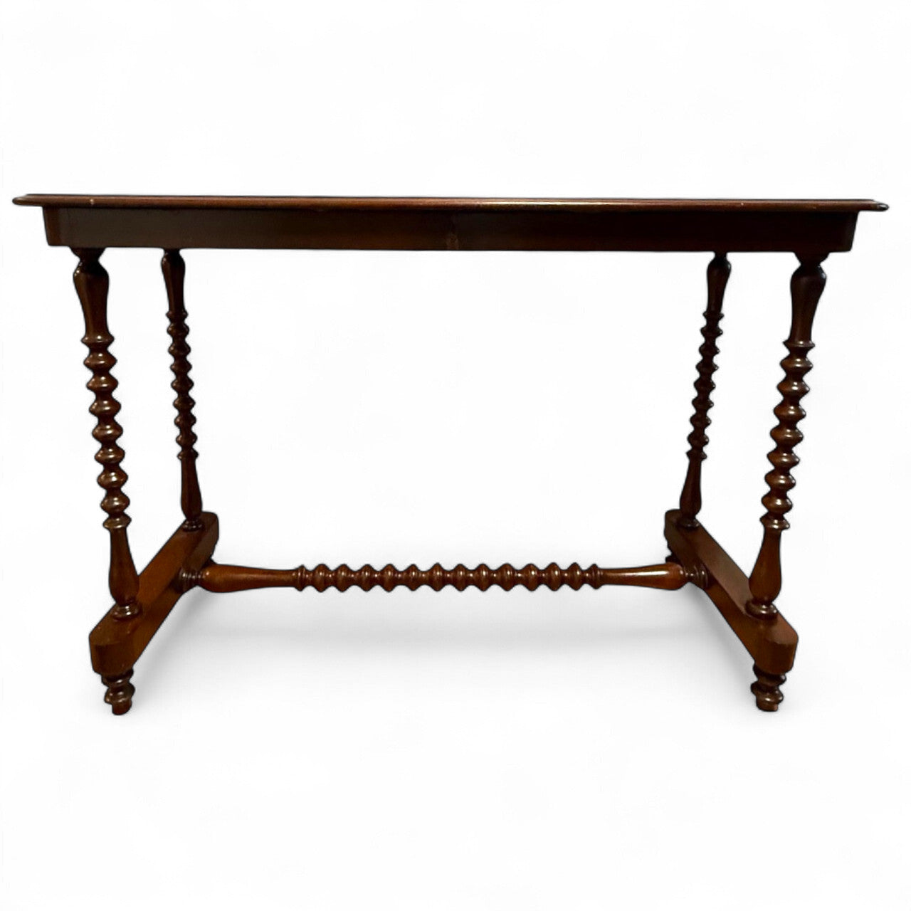 Antique Victorian Mahogany Bobbin Turned Console Table / Side Table 19th Century