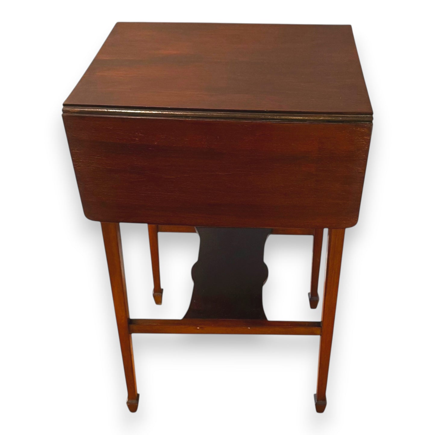 Antique Edwardian Mahogany Drop Leaf Side Table Occasional Table With Drawer