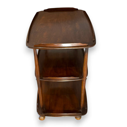 Vintage Ercol Elm Hostess Trolley – Mid-Century Serving Cart