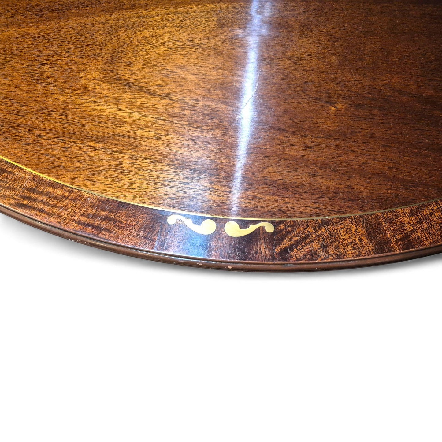 Antique Mahogany Extending Dining Table – Regency Pedestal, Twin Bases & Extension Leaf