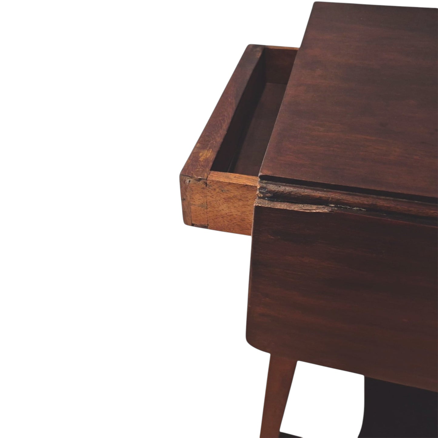Antique Edwardian Mahogany Drop Leaf Side Table Occasional Table With Drawer