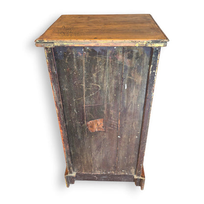 Antique French Provincial Mahogany Pot Cupboard c.1890–1910 | Rustic Bedside Cabinet