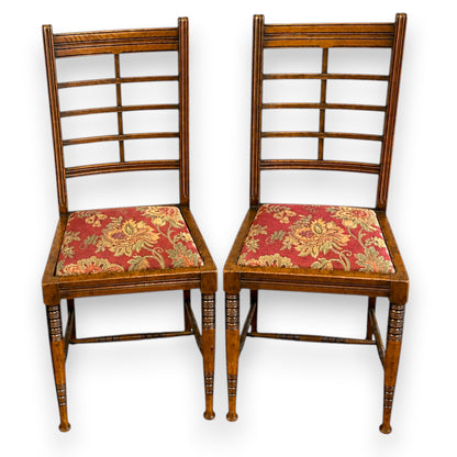 Pair of Antique Arts & Crafts Side Chairs c.1900