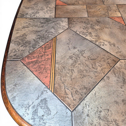 Brutalist Slate & Copper Coffee Table in the Style of Paul Kingma, 1970s