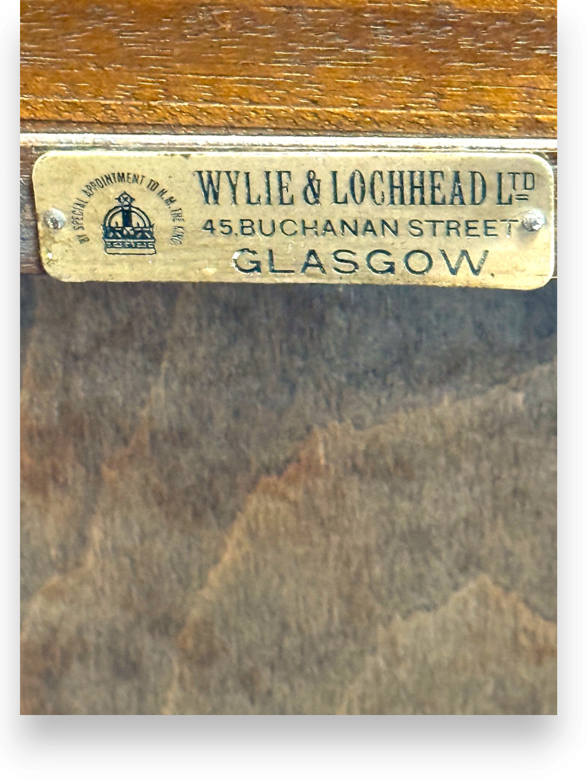 Wylie & Lochhead Figured Walnut Cupboard Chest – Glasgow