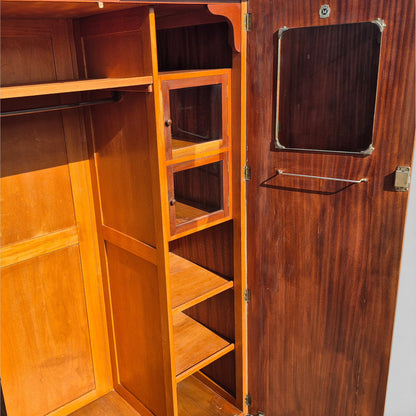 Antique Maple & Co Gentleman’s Wardrobe – Burr Walnut Compactum Armoire