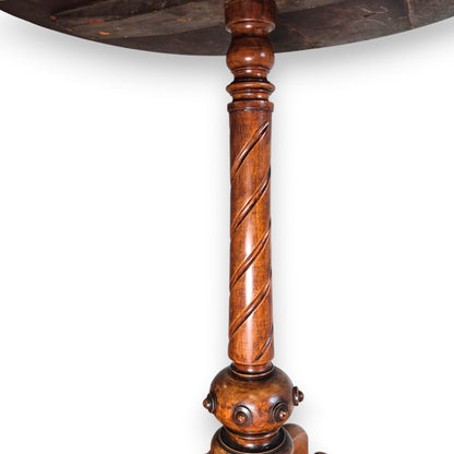 Title: Antique Burr Walnut Chess Table – Victorian Edwardian Games & Occasional Table