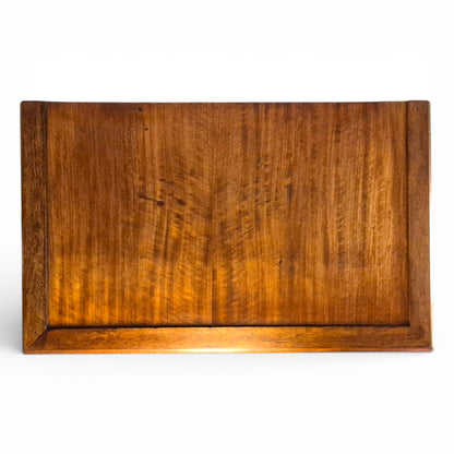 Antique Art Nouveau Gentleman’s Wardrobe | Mahogany Armoire with Floral Inlay | Compact Bedroom Wardrobe