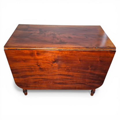 Victorian Mahogany Drop Leaf Dining Table | Antique Gateleg Extendable Kitchen Table