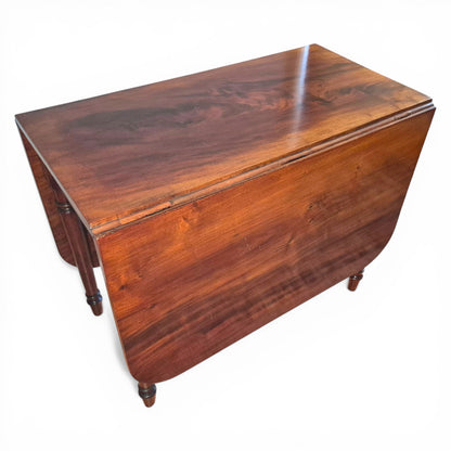 Victorian Mahogany Drop Leaf Dining Table | Antique Gateleg Extendable Kitchen Table