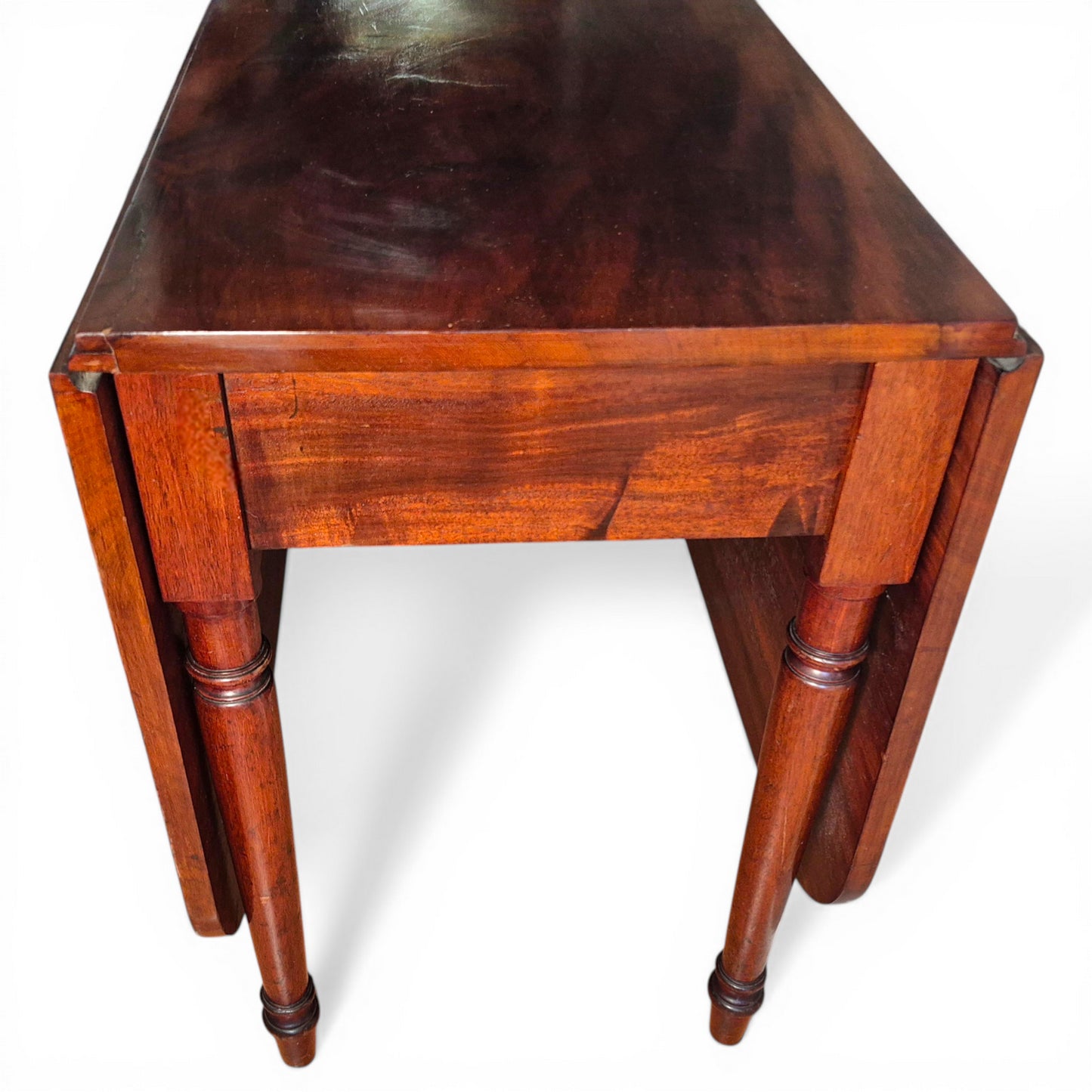Victorian Mahogany Drop Leaf Dining Table | Antique Gateleg Extendable Kitchen Table