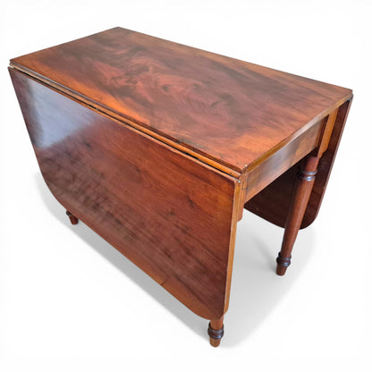 Victorian Mahogany Drop Leaf Dining Table | Antique Gateleg Extendable Kitchen Table