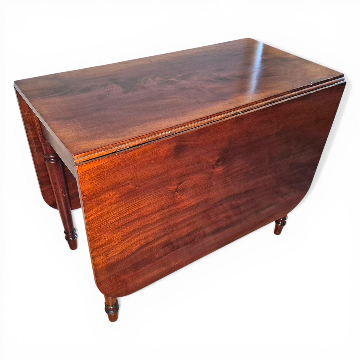 Victorian Mahogany Drop Leaf Dining Table | Antique Gateleg Extendable Kitchen Table