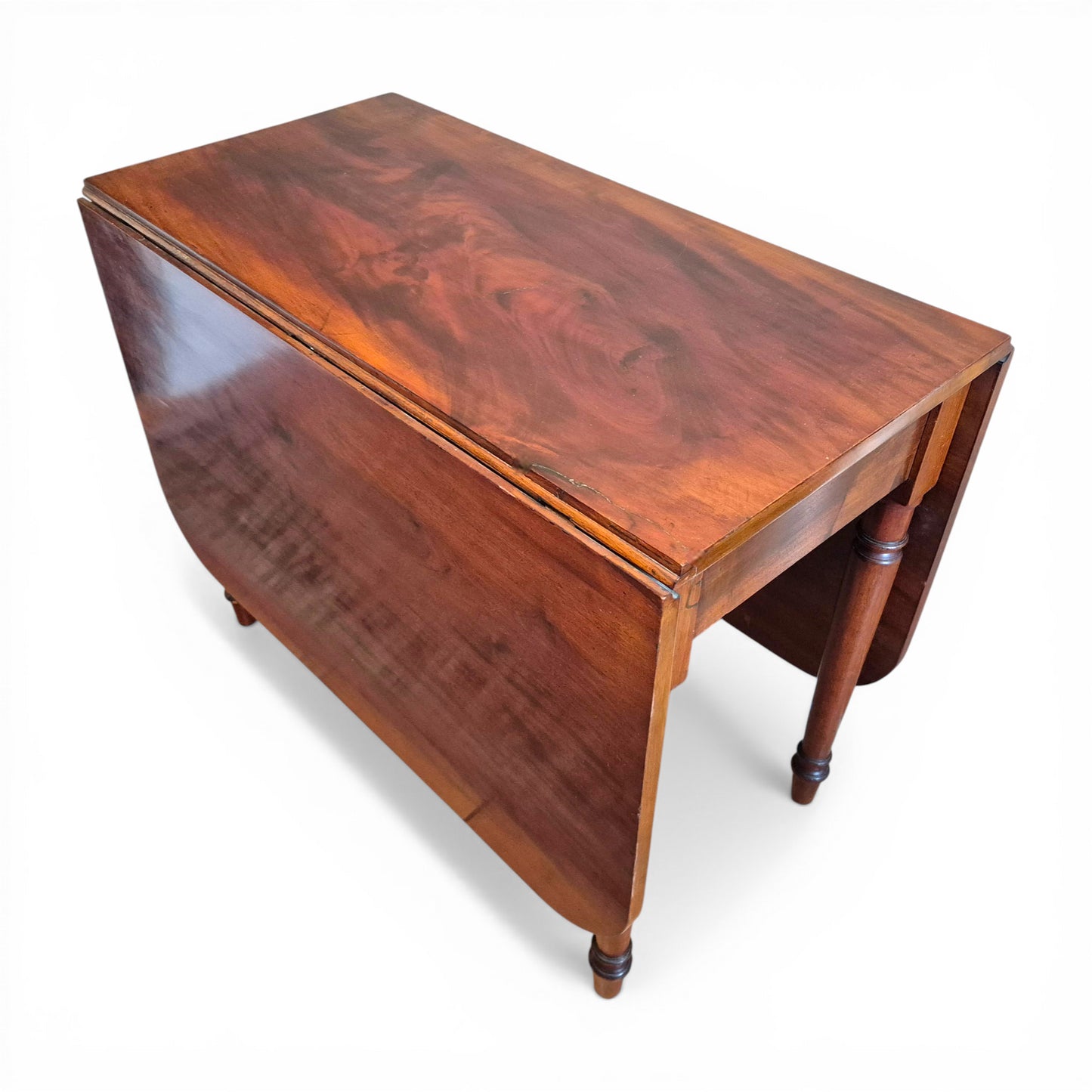 Victorian Mahogany Drop Leaf Dining Table | Antique Gateleg Extendable Kitchen Table