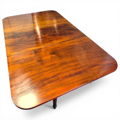 Victorian Mahogany Drop Leaf Dining Table | Antique Gateleg Extendable Kitchen Table