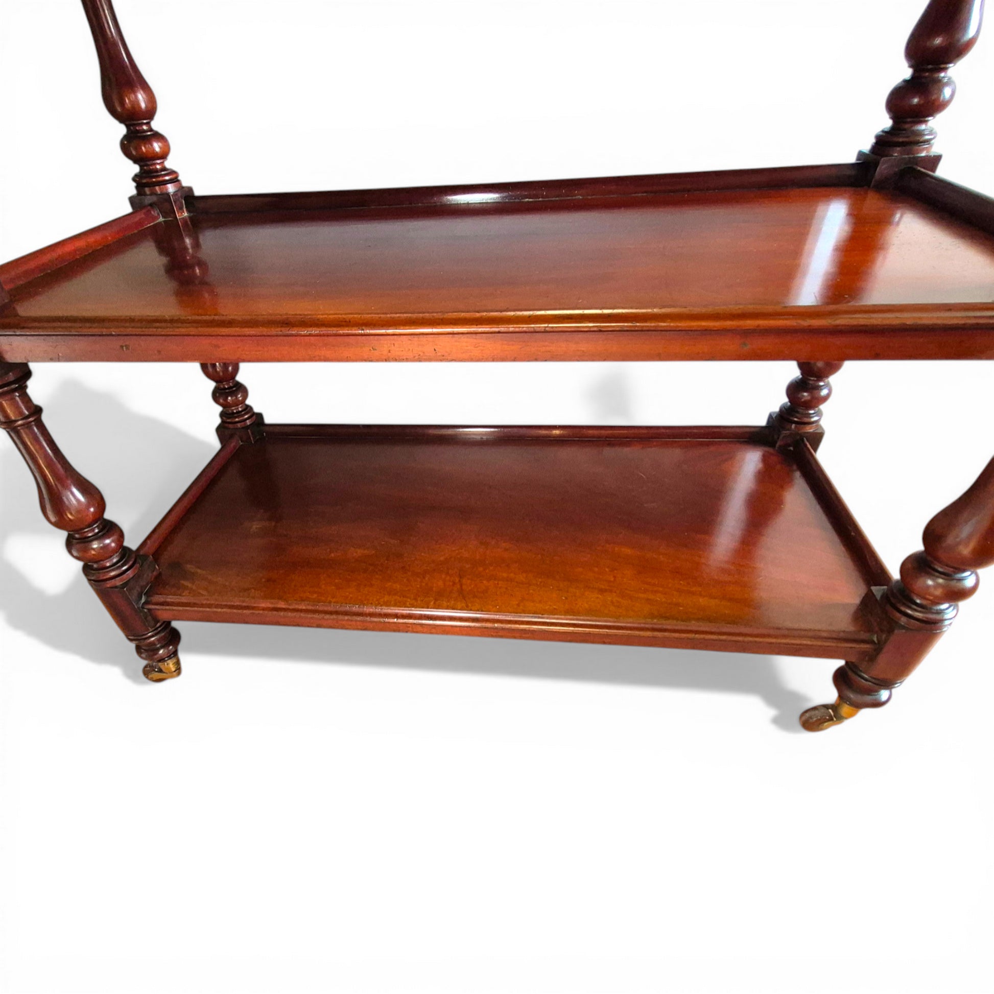 antique drinks trolley mahogany with castors