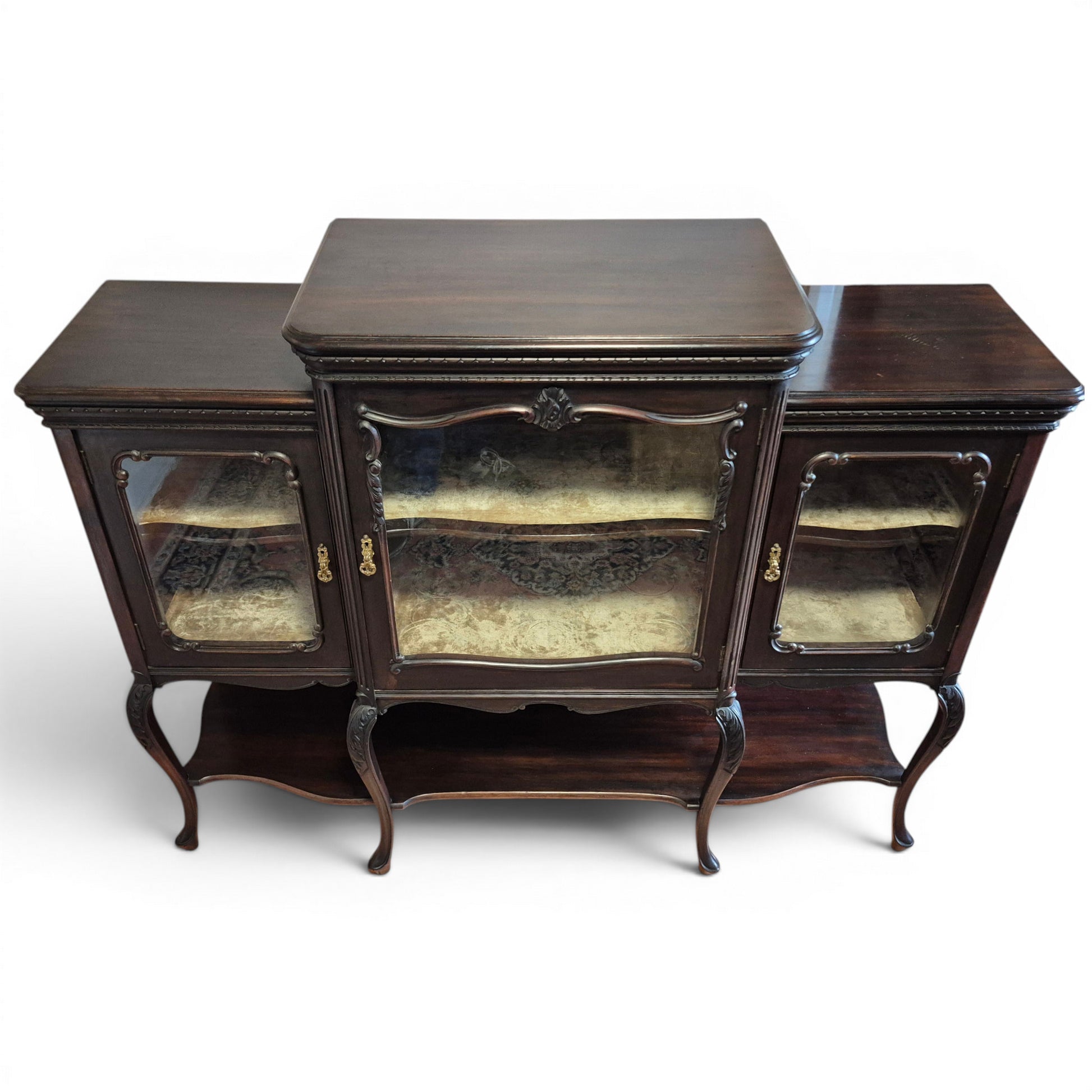 Victorian glazed display cabinet ideal for books, porcelain and collectibles