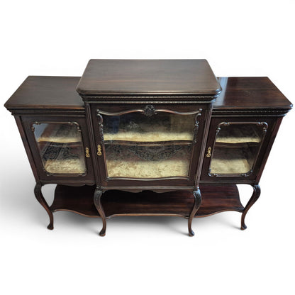 Victorian glazed display cabinet ideal for books, porcelain and collectibles