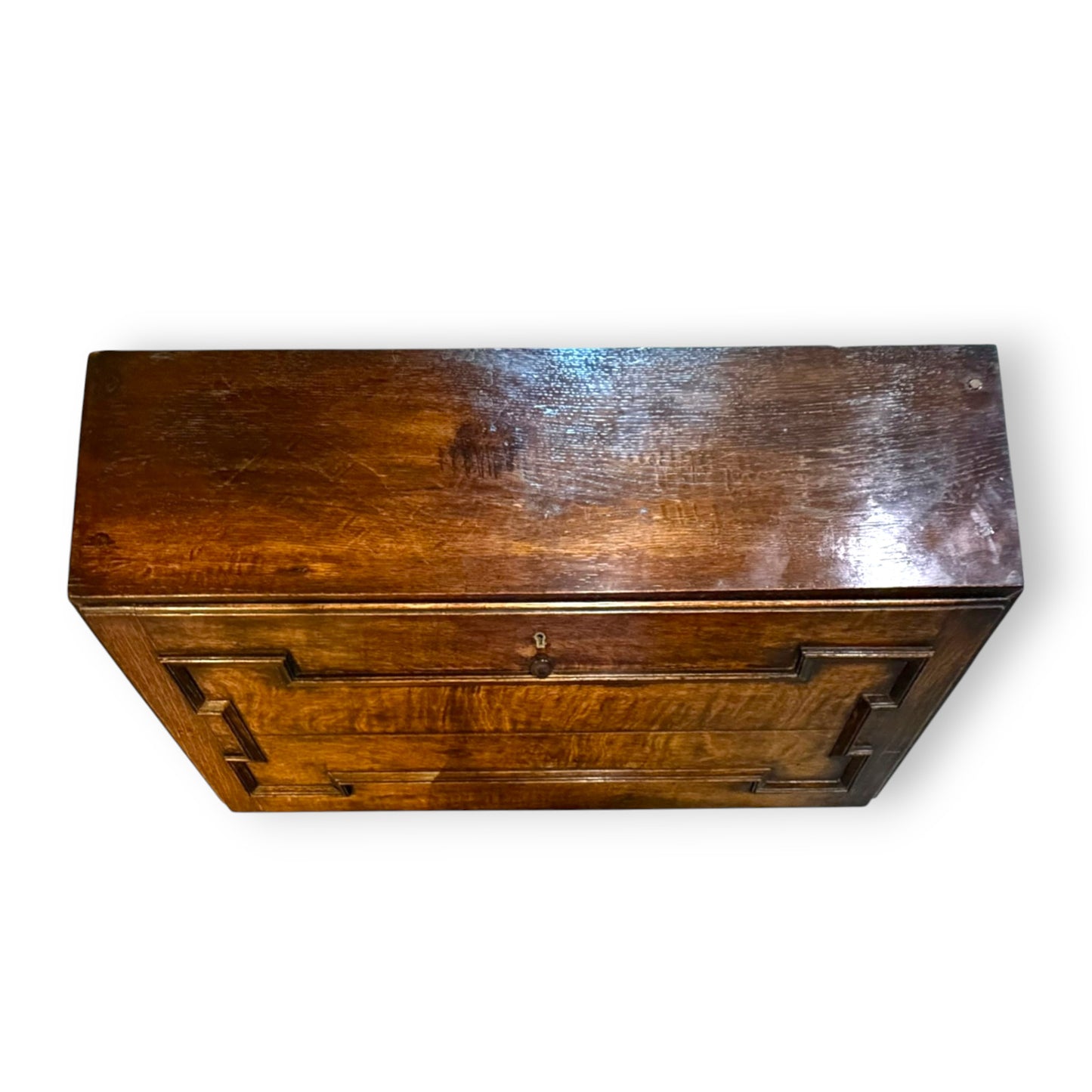 Antique Victorian Jacobean Revival Oak Bureau c.1890–1910