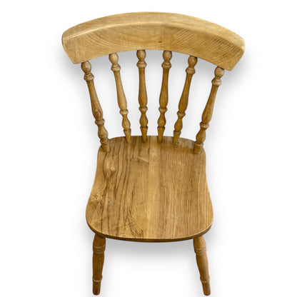 Victorian farmhouse chair – view from  above highlighting seat and rustic design