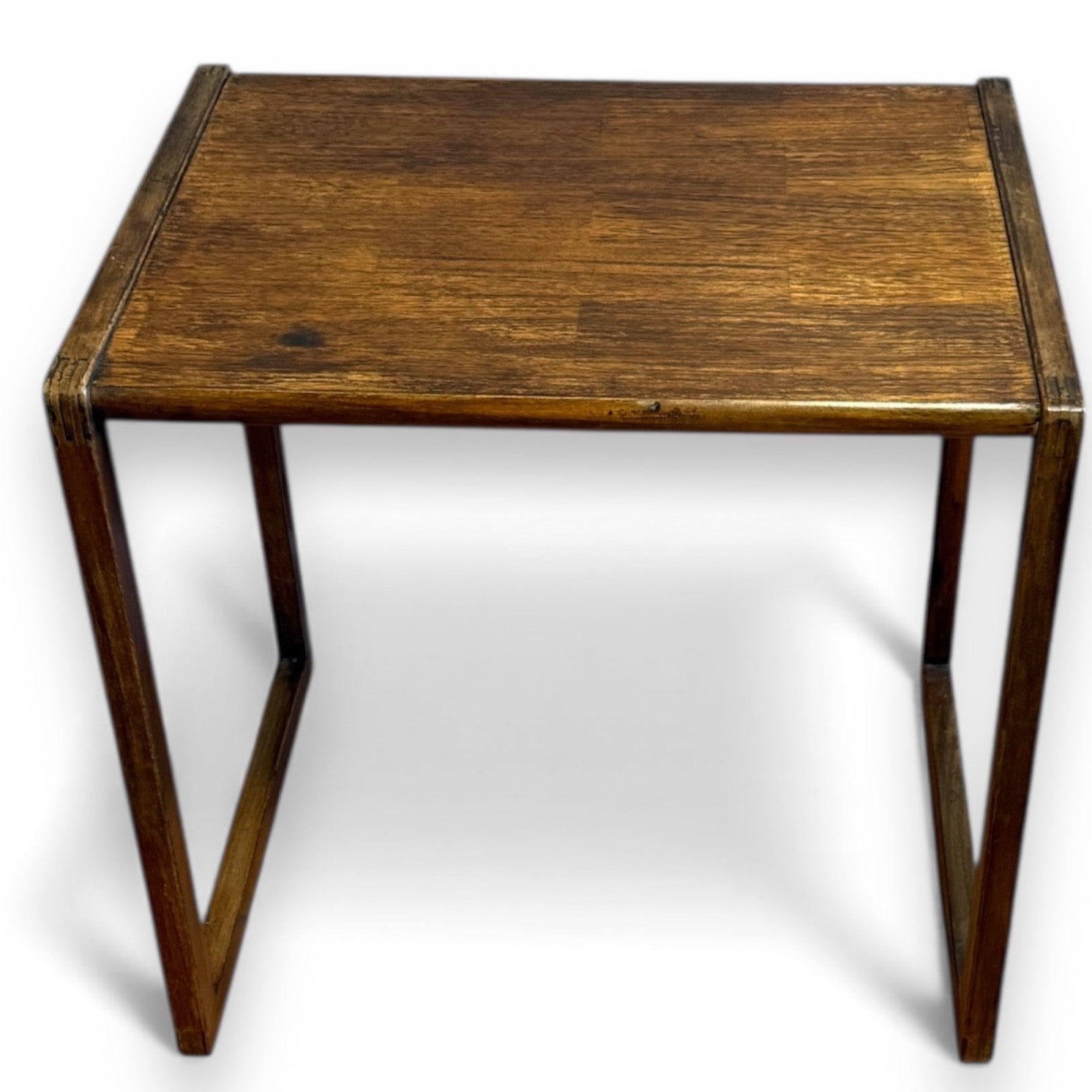 1960s teak lamp table with warm patina
