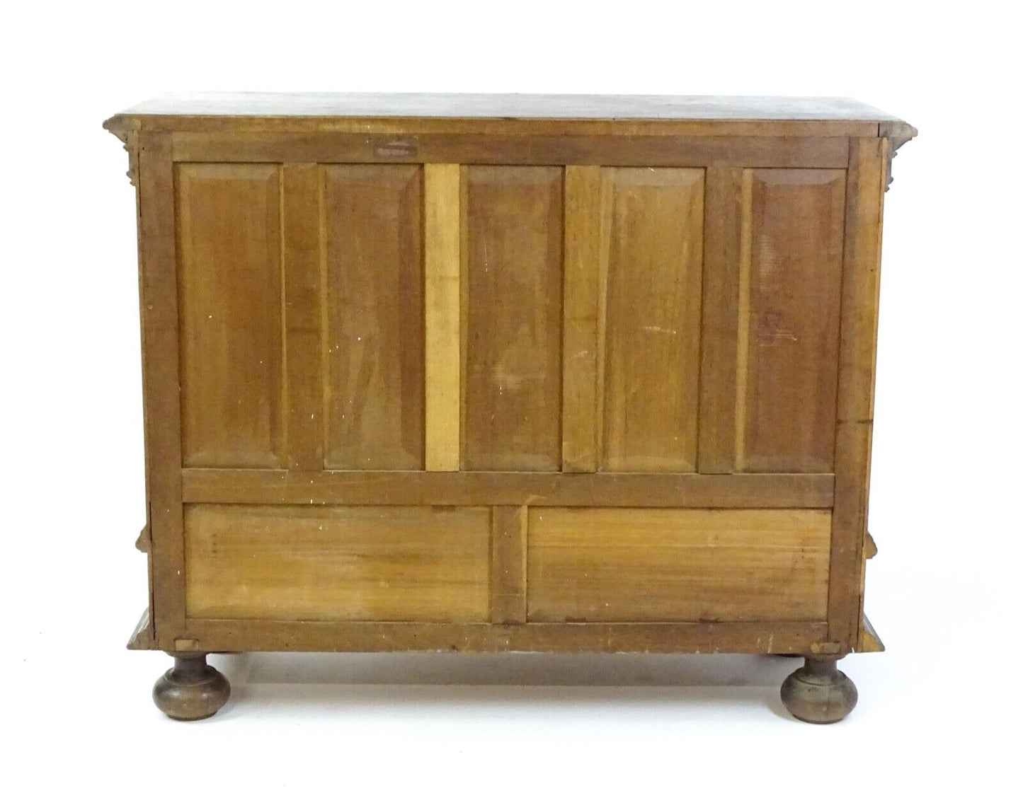 Rear view of large antique walnut cupboard